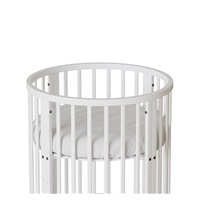 Gyermek növekedő 3-az-1-ben ovális kiságy + matrac New Baby fehér