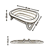 Összecsukható műanyag babakád Tega Baby blue