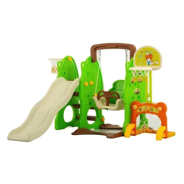 Gyerek csúszda hintával 3 az 1-ben Baby Mix zöld