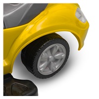 Bébitaxi tolókarral 3az1-ben Baby Mix Mega Car sárga (Sérült csomagolás)