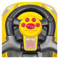 Bébitaxi tolókarral 3az1-ben Baby Mix Mega Car sárga (Sérült csomagolás)