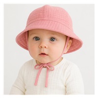 Baba muszlin kalap New Baby pink