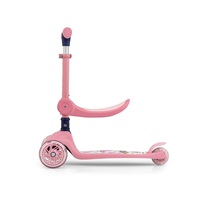 FUZZY háromkerekű üléses-scooter egyensúlyozó roller gyerekeknek pink