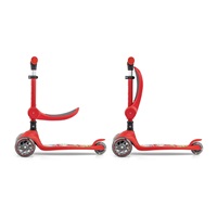 FUZZY háromkerekű üléses-scooter egyensúlyozó roller gyerekeknek red