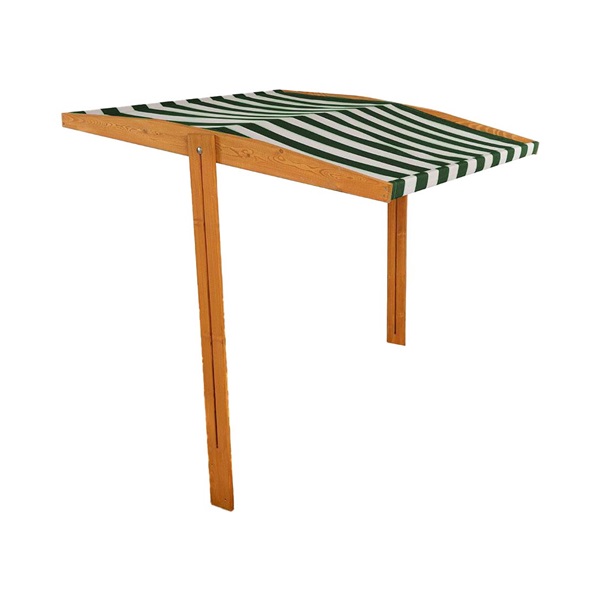 Tető a gyermek fa homokozóhoz Baby Mix 120x120 cm zöld-fehér (sérült csomagolás)