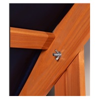 Tető a gyermek fa homokozóhoz Baby Mix 120x120 cm zöld-fehér (sérült csomagolás)