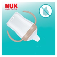 NUK Perfect Match tanulópalack 150 ml, szilikon itatófejjel és hőmérséklet-ellenőrzéssel, világító