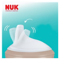NUK Perfect Match tanulópalack 150 ml, szilikon itatófejjel és hőmérséklet-ellenőrzéssel, világító