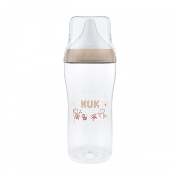 NUK Perfect Match cumisüveg hőmérséklet-szabályozással, XL Monkey 360 ml