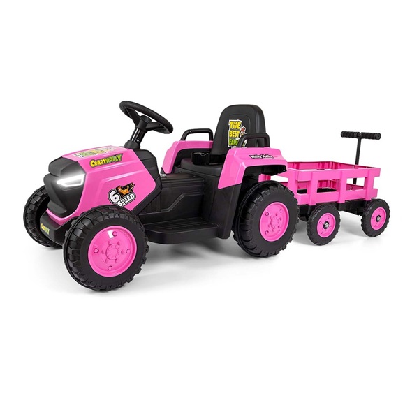 Elektromos vontató pótkocsival Milly Mally Rolly pink