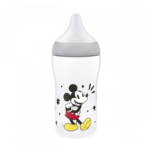 NUK Perfect Match cumisüveg hőmérséklet-szabályozással, Disney Mickey 260 ml grey
