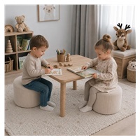 Gyermek  puff Kordbársony New Baby cream