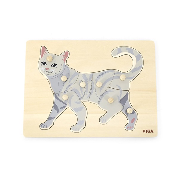 Gyermek fa puzzle Viga Cat