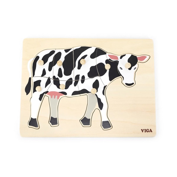 Gyermek fa puzzle Viga Cow