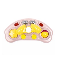Gyerek bébikomp Baby Mix kormánykerékkel szilikon kerekek rózsaszín (Újszerű)