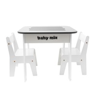 Gyerekasztal és szék Baby mix Leaf Grey (Sérült csomagolás)
