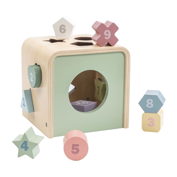 Montessori formabedobó kocka Baby Mix