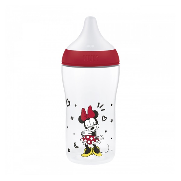 NUK Perfect Match cumisüveg hőmérséklet-szabályozással, Disney Disney Minnie 260 ml red