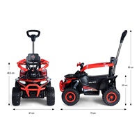 Elektromos négykerekű 2 az 1-ben Milly Mally Star ATV red
