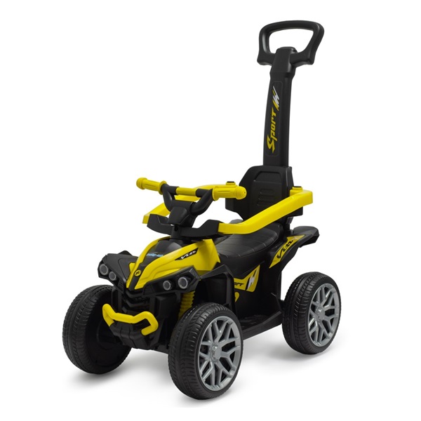 Bébitaxi tolókarral Baby Mix Mega Prime EVA sárga (Sérült csomagolás)