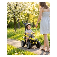 Bébitaxi tolókarral Baby Mix Mega Prime EVA sárga (Sérült csomagolás)