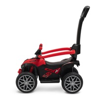 Bébitaxi tolókarral Baby Mix Mega Prime EVA  piros (Sérült csomagolás)