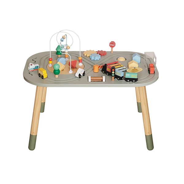 Baby Mix fa Montessori készségfejlesztő játszóasztal gyerekeknek