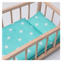Fa babaágy-bölcső ágyneművel Baby Mix stars mint