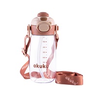 Iskolai kulacs szívószállal Akuku 480 ml, mocha