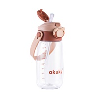 Iskolai kulacs szívószállal Akuku 480 ml, mocha