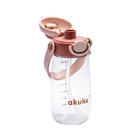 Iskolai kulacs szívószállal Akuku 480 ml, mocha