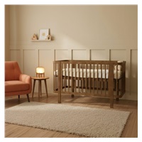 Gyermek ovális babaágy New Baby Klára dió színű