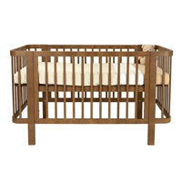 Gyermek ovális babaágy New Baby Klára dió színű