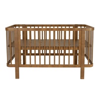 Gyermek ovális babaágy New Baby Klára dió színű