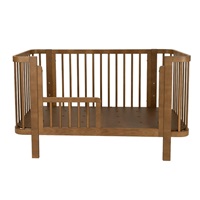Gyermek ovális babaágy New Baby Klára dió színű