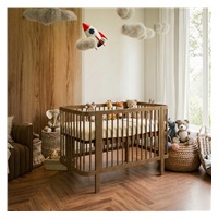 Gyermek ovális babaágy New Baby Klára dió színű