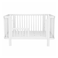 Gyermek ovális babaágy New Baby Klára fehér