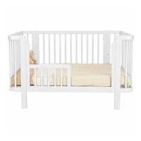 Gyermek ovális babaágy New Baby Klára fehér