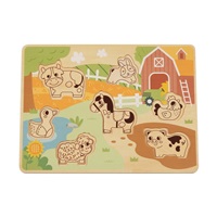 Fa farm puzzle állatokkal
