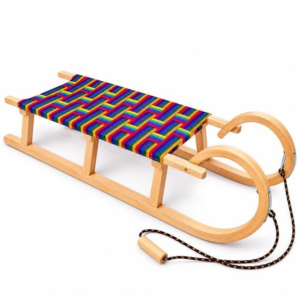 Klasszikus fa szánkó húzókötéllel 120 cm BAYO