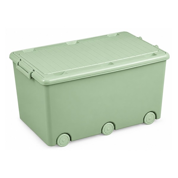 Univerzális játékdoboz kerekeken Tega light green
