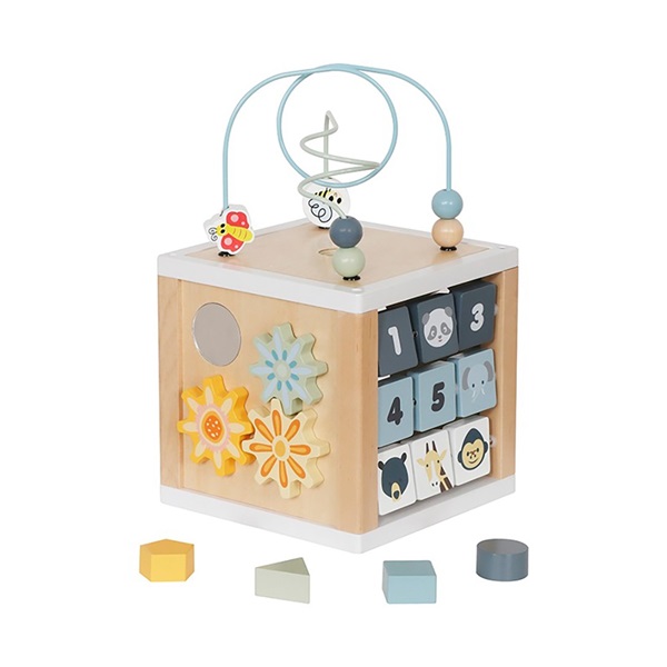 Baby Mix fa Montessori készségfejlesztő játékkocka gyerekeknek