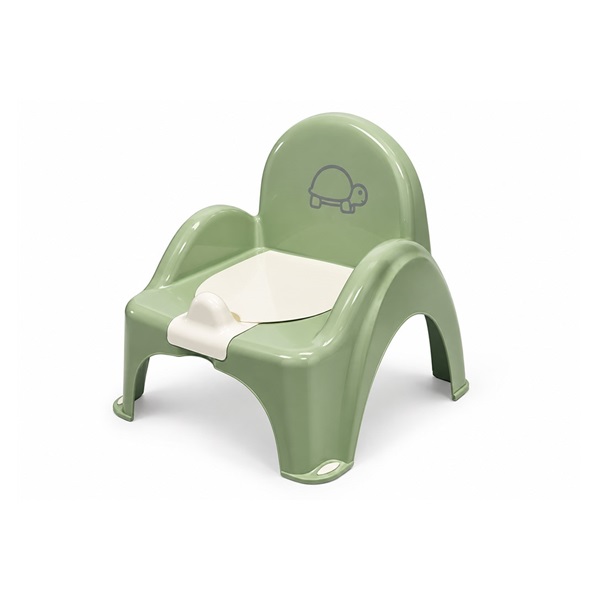 Zenélő gyerek bili becsukható deszkával Turtle light green