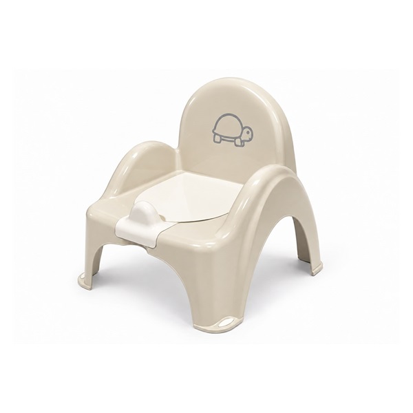 Zenélő gyerek bili becsukható deszkával Turtle light beige