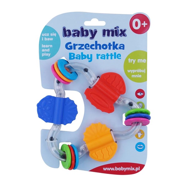 Gyermek csörgő Baby Mix színes háromszög