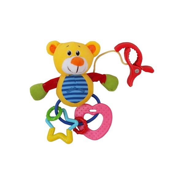 Plüss játék csörgővel Baby Mix maci